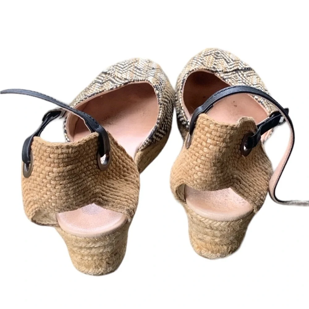 Eric Michael | Aztec boho ankle strap espadrilles size 39